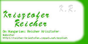 krisztofer reicher business card